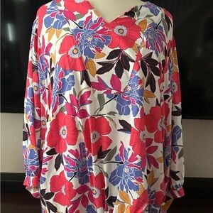 Ruby Rd plus size 2X Floral tunic top new